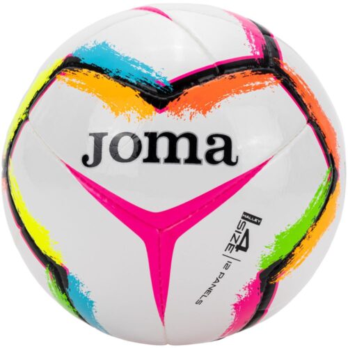 Piłka do piłki nożnej HALLEY II Biało-rózowo-fluorescencyjna